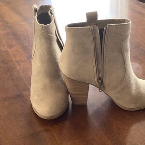 Tan suede ankle boots
